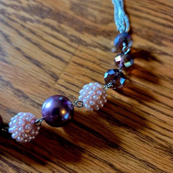 RMN Roman Vintage Pearl, Crystal, And Seed Bead Multi-Strand Necklace - Picture 2 of 13